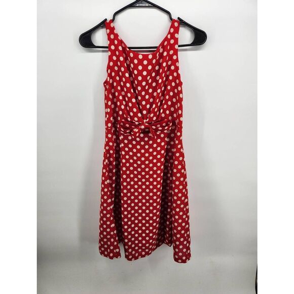 Retro 50's Polka Dot Sleeveless Dress Bow Son Jung Wan Small - Picture 1 of 6